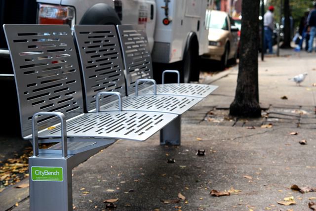 Street benches rolled out under Sadik-Khan were designed to make it hard to lie down.